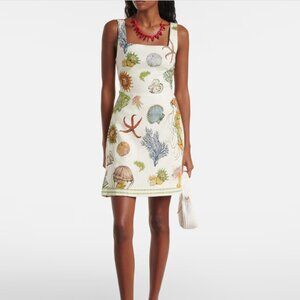 Alemais Sea Linen Mini Dress